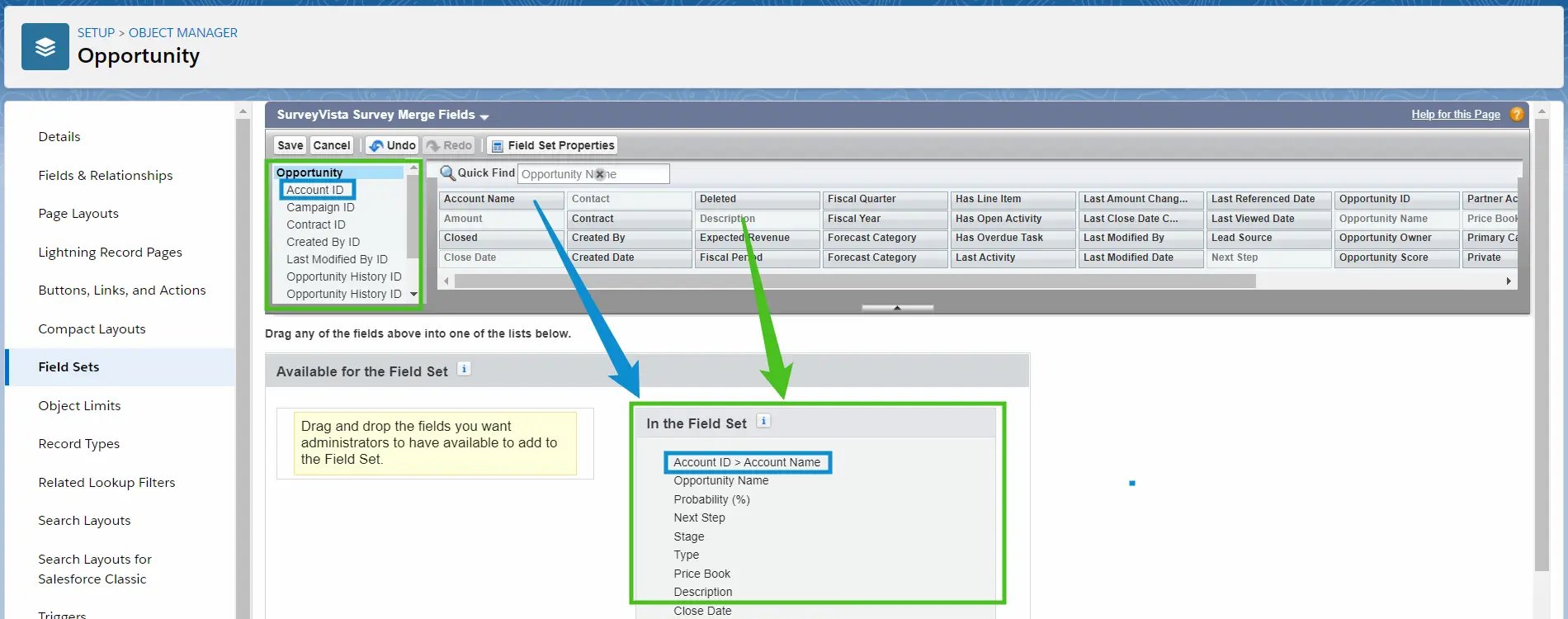 Configure Survey Merge Fields - SurveyVista