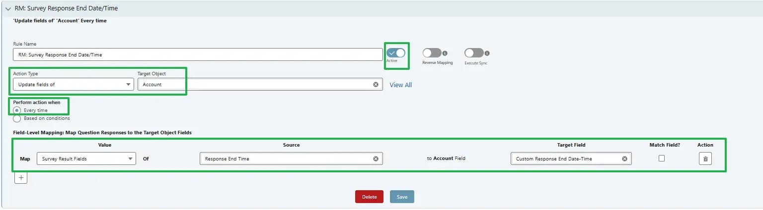Map Response End Date & Time using Response Mapping - SurveyVista