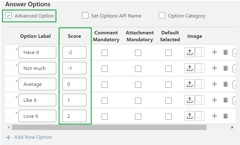 Question and Survey Score Calculation - SurveyVista