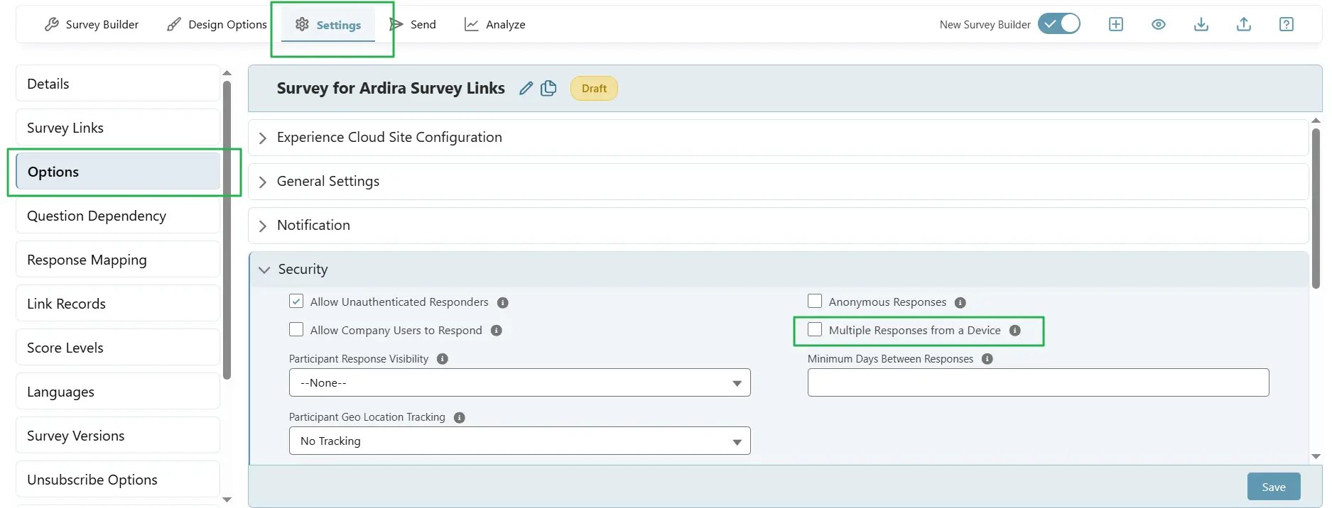 Multiple ways to respond Surveys