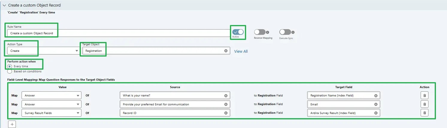 Create Custom Object Record based survey - SurveyVista