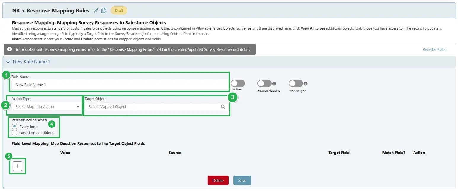 Creating a Mapping Rule - SurveyVista