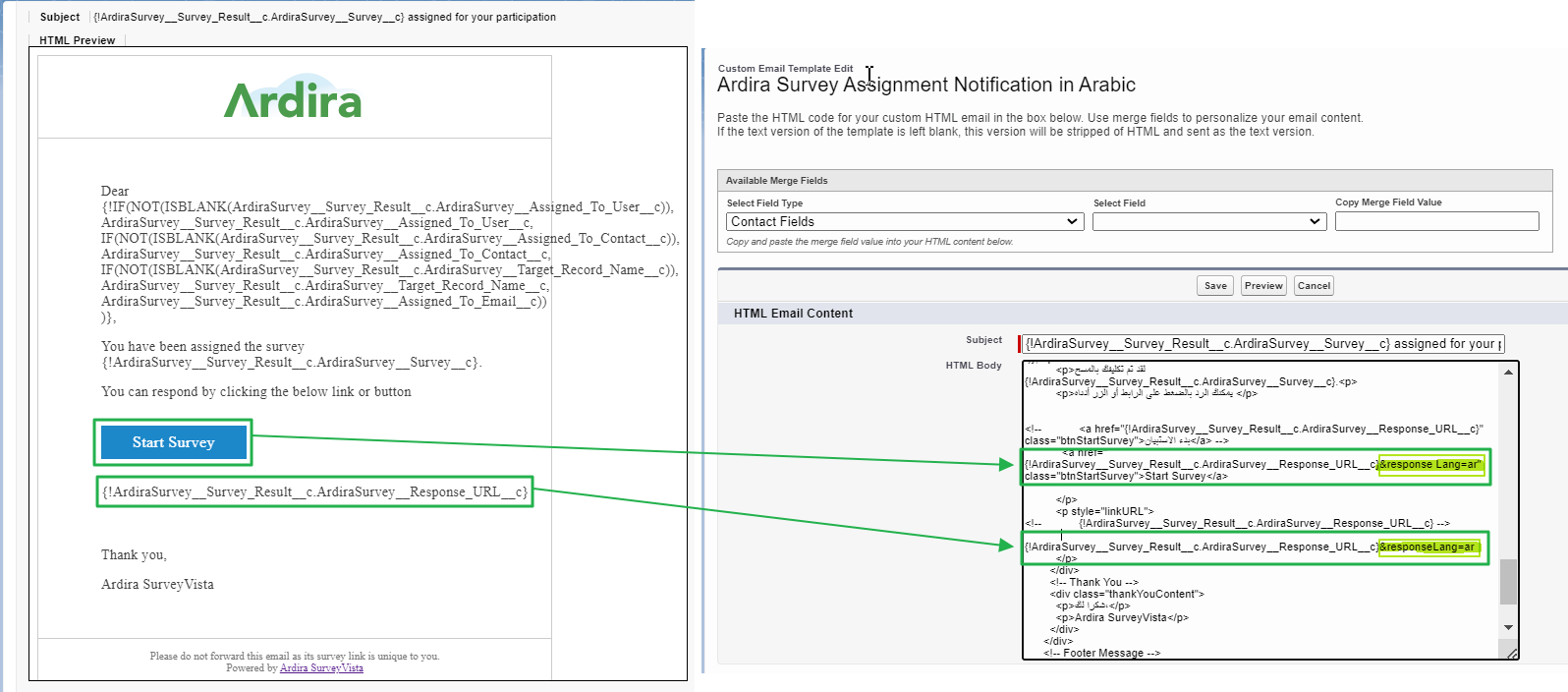 Assign a Survey with a Language Specific Email Template to a Contact ...