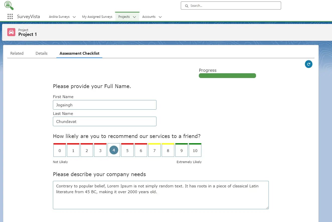 Embed a Questionnaire or Checklist in a Record Page