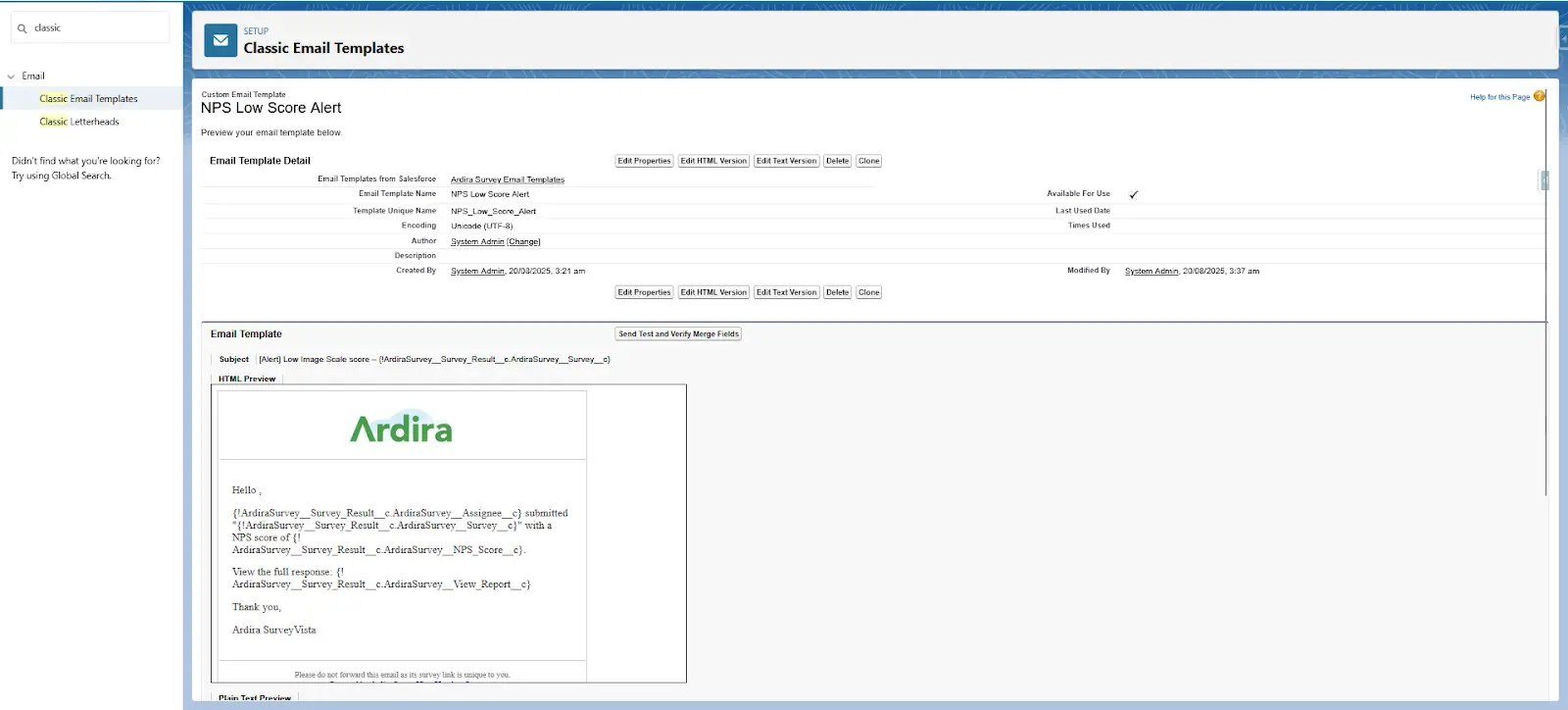 Use Case 3: Trigger an email alert when the NPS score is less than 6 ...