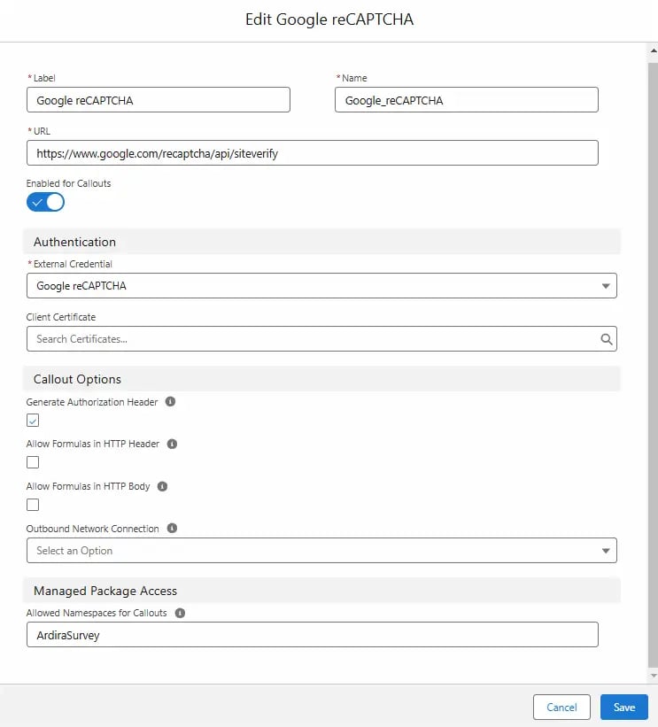 Integrate Google reCAPTCHA
