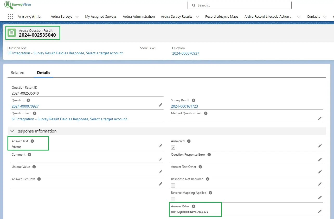 Salesforce Data – Response Field (previously known as SF – Integration)