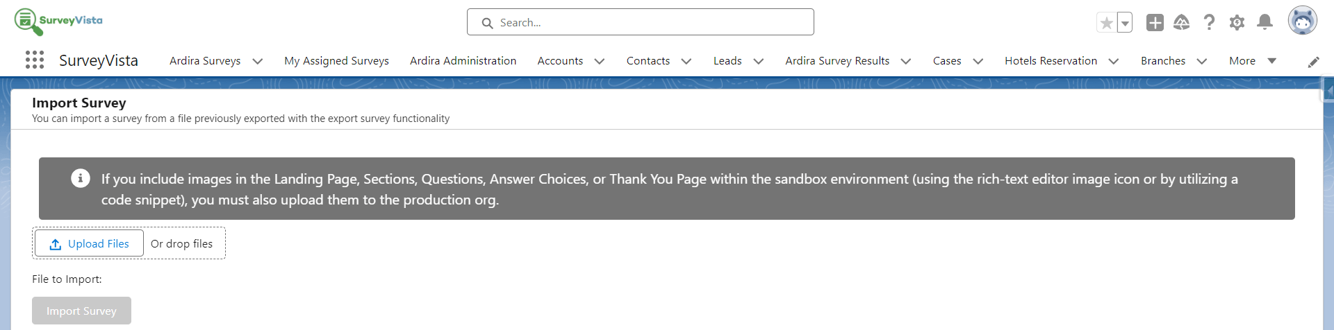 Import a Survey