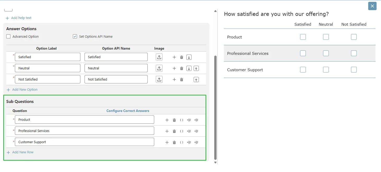 About Grid Questions - SurveyVista