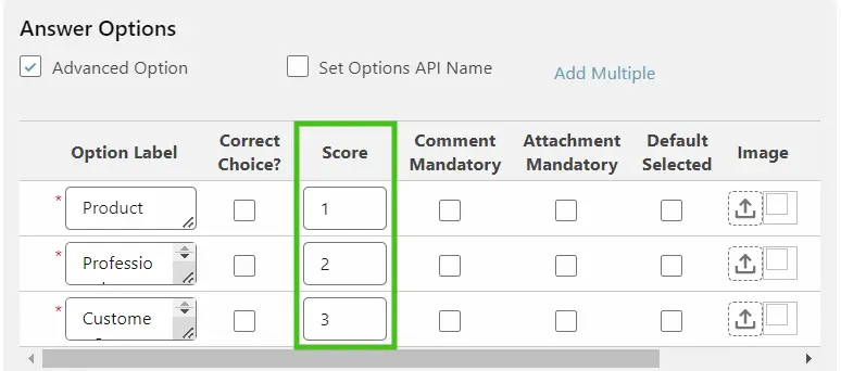 Customize Question and Choice Scoring - SurveyVista