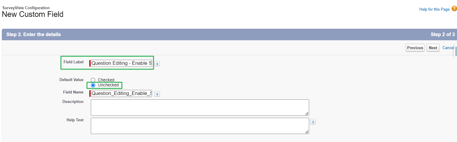 SurveyVista Custom Settings and Ardira Administration